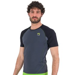 мужская футболка Karpos Lavaredo Jersey серо-чёрная